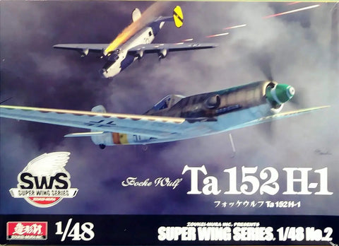 1:48 Scale Focke Wulf Ta 152H-1 Aircraft Model Kit For Builders, Highly Detailed Grey Color Scheme, WWII Warbird Replica