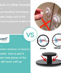 Comparison of other brands and 10 Pack Child Safety Cabinet Locks For Drawers, Fridge, Oven, Toilet Seat, showing secure bonding.