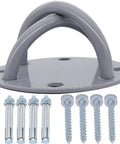 Detail of Heavy Duty Wall And Ceiling Mount Bracket For Gym Suspension Straps And Battle Ropes With 850 Lb Load Rating with bolts and screws.