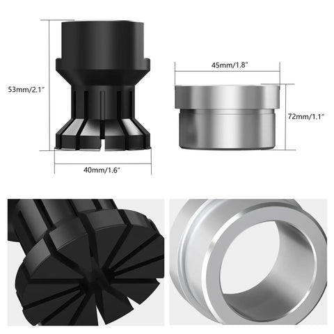 Straight Shooter No Sweat Heavy Duty Bearing Installation And Removal Tool Kit For X3 Side By Side Off Road Machinery Secondary Clutch Bushing Service Quick Fix Setup, shown tools in black and silver.