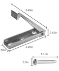 Heavy Duty Stainless Steel RV Baggage Door Catch And Compartment Latch 4 Pack for RVs Trailers Campers, showing dimensions and screw