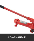 6 Ton Porta Power Kit With 1.2m Oil Hose Hydraulic Jack Ram For Auto Body Frame Repair, long handle jack in red