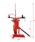 Red All In One Manual Tire Changer Bead Breaker Kit For 4 To 21 Inch Tires Portable Wheel Mounting Tool for home garage use