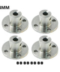 Heavy Duty 4 Pack Flange Coupling Kit Precision Motor Shaft Connector Quick Swap Stepper Mount Adapter with 4MM shafts, sturdy iron.