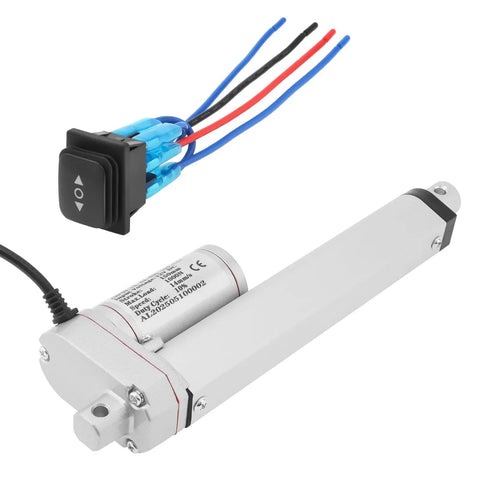 Beefy 12V Linear Actuator With 50 To 400mm Adjustable Stroke, 14mm Per Second, 1000N Lift, IP54 Waterproof, Includes Waterproof Switch