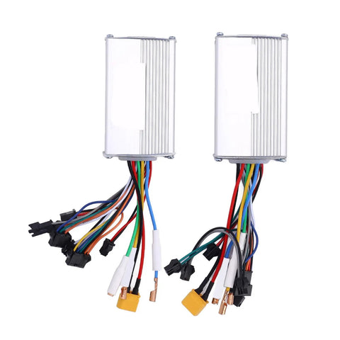 Dual Drive Motor Controller For Electric Bikes And Scooters, 48V 25A 1200W Power Management, aluminum alloy, wiring view
