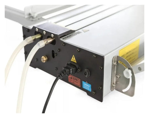Industrial Grade Infrared Acrylic Bender Machine For Plastic Sheets And Metal with rear connectors and cooling system.