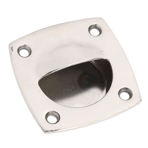 Badass Marine Grade Solid Stainless Steel Flush Pull Handle Rust Proof Cabinet Hardware Minimalist Square Design For Boats Cabins Decks And Kitchen Cabinetry