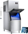 600 Lbs Per Day Commercial Ice Maker With 420 Lbs Capacity Quick Five To Fifteen Minute Ice Crystal Clear Ice Cubes Micron Water Purification Filter Kicking Out 99 Percent Impurities Ideal For Cafe And Bar Heavy Duty Copper Condenser
