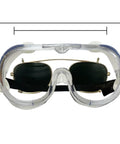 Chemical Splash Safety Goggles With Anti Fog Coating Clear Lens Wide Vision Soft Comfy Lightweight Feel Adjustable Strap For Secure Fit UV Protection 1 Pack Eye Protection Eyewear front view
