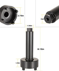 Bearing carrier retainer wrench tool in black steel for Mercury Mercruiser Alpha One/TRS outdrives; front view.