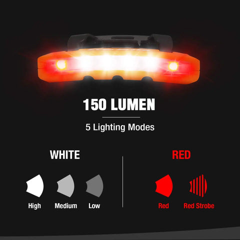 Rechargeable Hat Light 2 Pack Clip On Cap Light With Memory Function IPX4 Waterproof Red Light Pivoting Head Hands Free