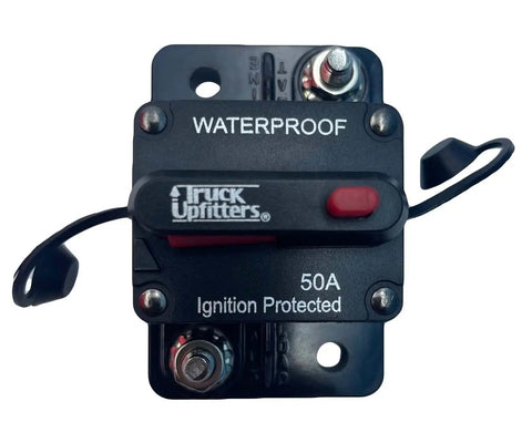 Heavy Duty 50A DC Circuit Breaker Surface Mounted For Automotive And Marine Use 12V To 48V Main Power Protector, ignition protected