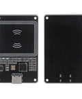 Front and back view of PN532 V2.0 NFC RFID Wireless Module Kit Two Sets Plug And Play I2C IIC SPI Type C Interface Reader Writer Modes IC S50 Card