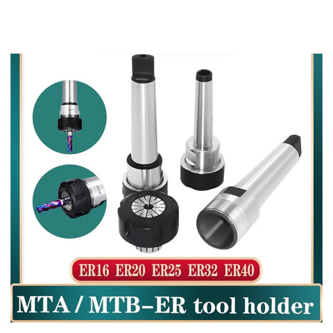 Heavy Duty ER Extension Rod With Morse Taper Adapter For MT Series Collet Chucks, Precision ground tool holder, suitable for ER16 ER20 ER25 ER32 ER40.