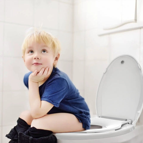 Smooth Closing Elongated Toilet Seat Featuring Built In Toddler Potty Training Insert And Reliable Slow Drop Lid For Hella Comfy Bathroom Routines That Effortlessly Accommodates Growing Families