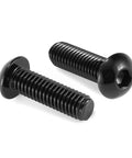 Built Tough 5/16 X 1 1/4 Inch Button Head Socket Cap Bolts 304 Stainless Steel 18-8 Grade black bolts with hex drive.