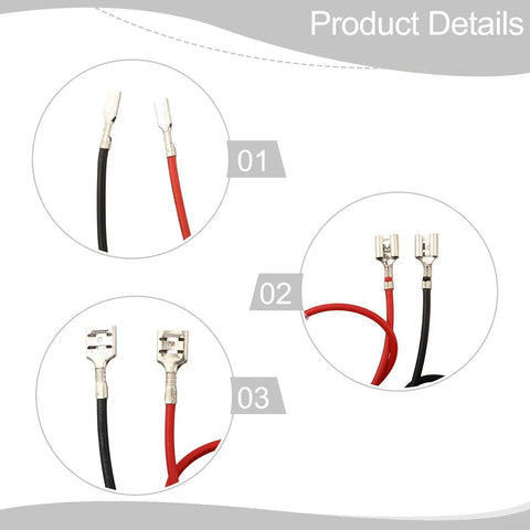 Essential 30Pcs Female Spade Connector Kit For Splicing Car Audio Wiring Harness Repair With Tinned Copper Terminals In 2.8mm And 4.8mm Sizes Perfectly Red Or Black Nylon Insulation For Quick Electrical Work, red and black crimp connectors