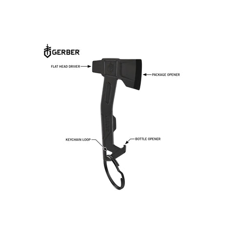 Hatchet Keychain Dope Three In One Multitool For Everyday Carry With Bottle Opener Flathead Driver And Package Opener Clips To Pocket
