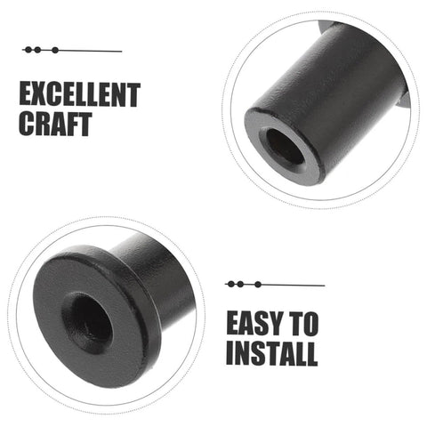 Barn Door Track Hardware Kit With Carbon Steel Pulleys And Spacers, DIY Friendly Install, Stoppers Included, close-up view