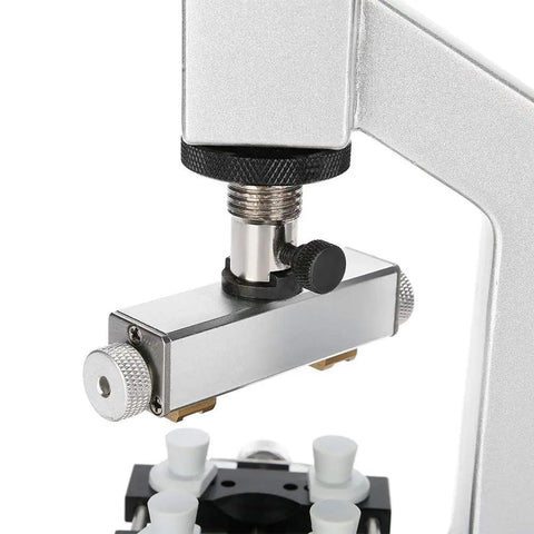 Close-up of Pro Grade Oyster Watch Case Opener Bench Tool Kit With 6 Dies For Rolex And Tudor Back Case Removal focusing on adjustment mechanism.