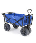 Go To All Terrain Beach Wagon With Side Table For Beach Day Picnic And Camping Heavy Duty Collapsible Cart With Large Wheels