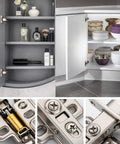 Frameless Concealed Cabinet Hinges With Soft Close, 2 Pack, 2D Adjustable For Full Overlay, installed on modern cabinets