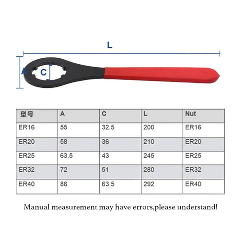Pro Grade ER Collet Wrench Featuring Secure Anti Slip Grip Rock Solid Carbon Steel Construction Tailored For Cnc Milling Lathes And Precision Machining Jobs Shop Ready Heavy Duty Spanner Built Like A Tank To Handle Serious Torque Demands