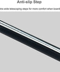 Anti-slip step for Folding Dock Boat Ladder 4 Step Heavy Duty Stainless Steel Marine Yacht Ladder with Removable Swim Deck