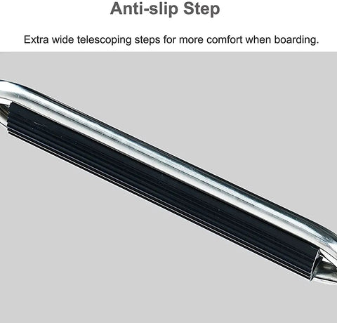 Anti-slip step for Folding Dock Boat Ladder 4 Step Heavy Duty Stainless Steel Marine Yacht Ladder with Removable Swim Deck