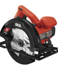 Heavy Hitter 13 Amp 7 1/4 Inch Corded Circular Saw In Bright Red with 18 tooth blade for smooth cuts.