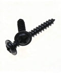 Two screws from 340 Piece Black Zinc Plated Self-Tapping Screw Set M3 to M4.8 for metal, plastic, and wood