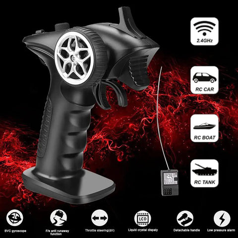 2.4GHz RC Controller 4CH Remote And Receiver Set For Cars Boats Tanks Crawler GA-4H-TX Digital Radio Transmitter