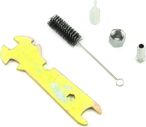 Mini HVLP Gravity Feed Spray Gun With 1.0 Mm Nozzle, 125 CC Cup, and adjustable tools for perfect coats, accessories shown.