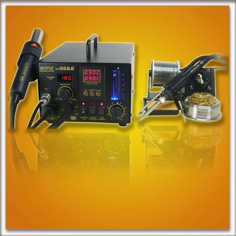 4 In 1 Digital Hot Air Rework And Soldering Station With 70W Soldering Iron, Vacuum Pickup And Smoke Absorber, Digital Temp Display