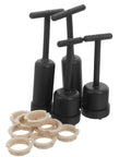 Ditch Wobbly Shades With This G9 Light Socket Adapter Kit Featuring 24 Threaded Rings To Prevent Accidental Detachment Plus Heavy Duty Removal Tool For Secure Fixture Install, black removal tools and beige rings