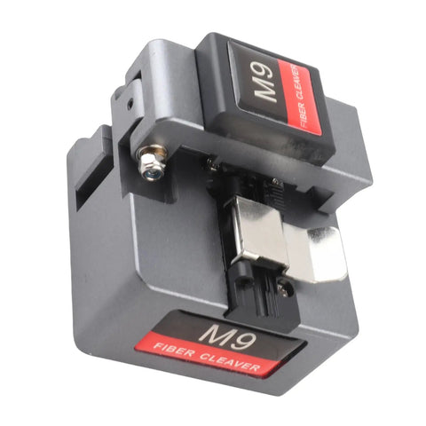 Saluaqi Automatic Optical Fiber Cleaver Machine With Tungsten Steel Cutting Head And 3 In 1 Fixture For Seamless Splicing Of .25mm And .9mm Cables Precision Tool For Tech Pros, compact design with clear labels.