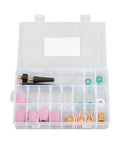 Pro Grade 37 Piece TIG Welding Gas Lens Kit For WP 9 20 25 Torches With 10 Cup Glass Cups Alumina Nozzles Collets and accessories