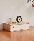 Solid Wood Desk Organizer With Lockable Drawers For Home Office Storage And File Organization, Space Saving Design.