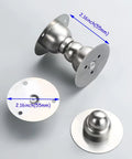 Mini Magnetic Door Stopper 2 Pack, Heavy Duty Stainless Steel Door Stop With Ultra Short Soft Catch Keeps Doors Open Securely