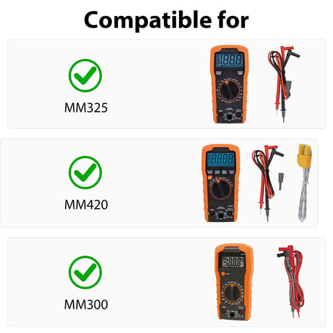 Hard Shell Multimeter Case For Klein Tools MM400 MM325 MM300 Digital Multimeter, Compatible With 69149P Electrical Test Kit chart