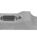 Compact Odorkle Cnc Side Clamp Vise 2 Pack With M6 Hardened Steel Jaw showing a steel jaw with threaded opening for precision milling.