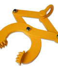 Heavy Duty Pallet Puller Clamp Workhorse With 2204 Lb Grabber Hook Steel Single Scissor Clamp Five Inch Jaw Opening For Forklift Chain And Stump Puller Non Slip Fixed Nuts Industrial Grade Tough Tool, orange steel clamp