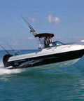 Boat speeding on water, Replace Mercury Marine Kill Switch Lanyard With A 54 Inch Long Emergency Stop Safety Cord Aluminum Clip in use