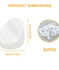 Top Shelf Fifty Pack Entry Door Plugs For Screw Holes In Crisp White Plastic With An Easy Texture Surface, 8mm, 50PCS.