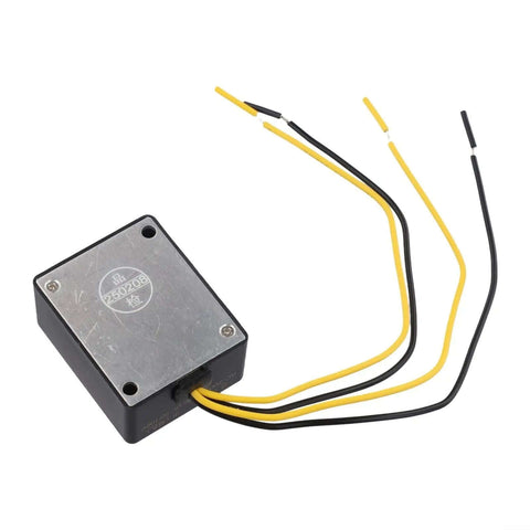 Rugged Electromagnetic Brake Rectifier With Minimal Vibration For Ultra Smooth Operation Built Tough With ABS Shell Epoxy Potting And CNC Aluminum Heat Dissipation Plate Model MH20TC on white background