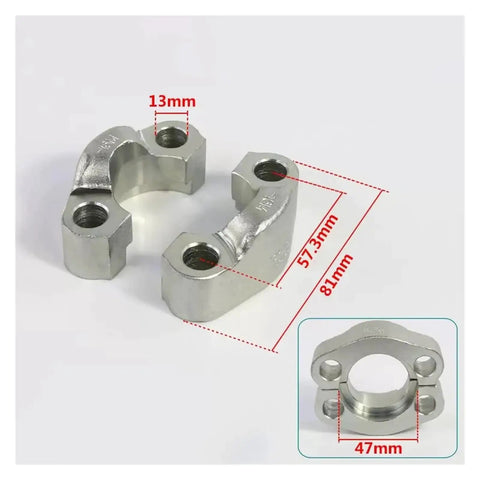 Top Notch Split Hydraulic Flange Fitting SAE Standard Fits F38 To F54 Specs Ideal For High Pressure Hydraulics And Workshop Jobs Quick Install Fixes Leaks Efficiency Saves Big Bucks Work Gear Trucks Rigs Today Ready To Go Fast Now, 47mm silver steel split flange fitting