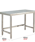 Heavy Duty 304 Stainless Steel Work Table With Adjustable Height, Removable Top, Reinforced Legs, Commercial Kitchen Prep Station, Built Tough For Heavy Lifting Without Breaking A Sweat, 80cm height, 60cm width.