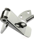 Heavy Duty Stainless Steel Duckbill Latch 2 Pack Spring Loaded Toggle Catch showing metal latch mechanism and spring detail.