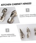 Soft Close Concealed Cabinet Hinges 4 Pack Stainless Steel Wardrobe Door Hinges for Kitchen Cabinets, displayed on white background